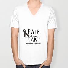 Pale Is The New Tan Melanoma Awareness V Neck T Shirt By Hockey Chic Society6