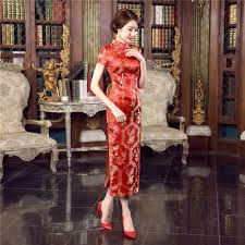 Free Shipping Women S Dress Long Cheongsam Qipao Traditional Chinese Dress Cheap Chi Pao For Sale Chinese Wedding Dress Red Cheongsam Cheongsam Dress Dresses