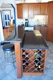 It's made of solid wood in brown shades. Calgary Kitchen Islands Portfolio