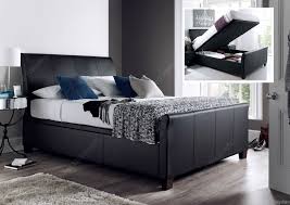 Bedframe kingsize 2700 ottoman 800. Allen Black Leather King Size Ottoman Storage Bed Frame