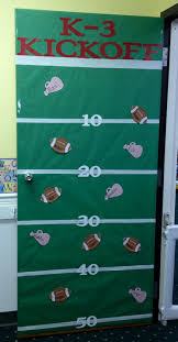 Make your classroom more inviting for your students with these great classroom door decorations. Pin By Julie Harrison On School School Door Decorations Door Decorations Classroom Football Themes