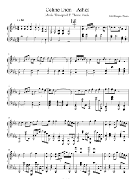 Beauty and the beast was subsequently recorded as a pop duet by canadian singer celine dion and american singer peabo bryson, and released as the only single from the film's soundtrack on november 25, 1991. Print And Download In Pdf Or Midi Celine Dion Ashes Hello Everyone Long Time No See The New Tutorial Celine Dion Ashes Is F Easy Piano Celine Dion Piano