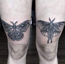 Cecropia Moth And Luna Moth Above The Knees By Kyle Patrick At Seventh Sin Tattoo In Charlotte Nc Luna Moth Tattoo Moth Tattoo Butterfly Thigh Tattoo