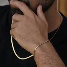 خرید و قیمت ست مردانه زنجیر ماری مردانه دستبند و گزدنبند کلفت رنگ طلایی و  نقره ای از غرفه وستا گالری