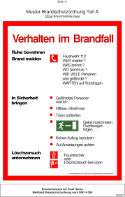 Muster brandschutzordnung in anlehnung an die trvb o 119. Merkblatt Brandschutzordnung Pdf Free Download
