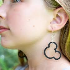 007 Mouse Watermelon Wooden Earrings, Vacation Earrings, Wooden Earrings,  Gifts for Her