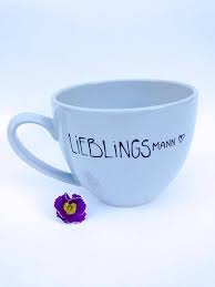 Handbemalte Grosse Tasse Grau Lieblingsmann Tasse Jumbotasse Tasse Handbemalt Handbemalte Tasse Mugs Glassware Tableware