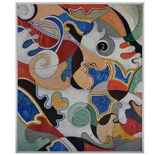 Contemporary Decorative Art Wall Panel Polychrome Abstract Relief Decoration Contemporary Decorative Art Art Decor Abstract Metal Wall Art