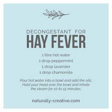 Try Our Hayfever Decongestant Recipe This Works For The Congestion And Bunged Up Feeling Of H Essential Oils Allergies Hayfever Remedies Summer Essential Oils