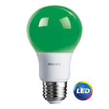 Philips 60 Watt Equivalent A19 Non Dimmable Green Led Colored Light Bulb 6 Pack 463224 The Home Depot Colored Led Lights Light Bulb Colored Light Bulbs