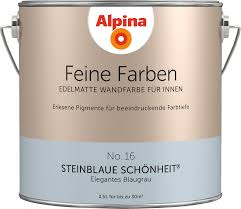 Alpina Feine Farben No 16 Steinblaue Schonheit Elegantes Blaugrau Wandfarbe Feine Farben Alpina Wandfarbe