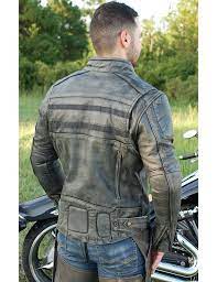 Vintage Gray Leather Motorcycle Jacket W Ccw Pockets Venting M6621vggy Leather Motorcycle Jacket Vintage Leather Motorcycle Jacket Leather Jacket Men