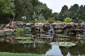 Informal ponds or those opting for a more natural blend with the landscape tend to use stone for edging material. Bridge Garden Arboretum Stone Pond Scenic Natural Nature Park Water Architecture Pikist