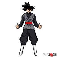Draw about dragon ball, goku and an other member. How To Draw Goku Black Dragon Ball Anime Sketchok Easy Drawing Guides