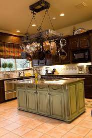 So Many Ways To Go Green Even The Kitchen Island Rustic Kitchen Cabinets Rustic Kitchen Kitchen Rack