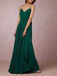 Marsen Womens Spaghetti Strap Long Bridesmaid Dress Chiffon V Neck Prom Gown Blush Si Bridesmaid Dresses Uk Dark Green Bridesmaid Dress Teal Bridesmaid Dresses