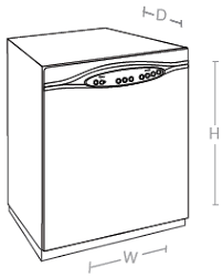 This type will probably hold fewer dishes than a dishwasher with one tub, but has the advantage of being able to run each drawer separately. Dishwasher Dimensions The House Outfitters