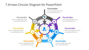 7 arrows circular diagram powerpoint template