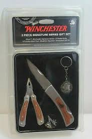 Amazon com gerber 3 pc winchester knife set sports outdoors. Winchester 3 Pc Knife Set 2007 Limited Edition Original Presentation Box 12 90 Picclick