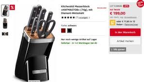 kitchenaid 7 tlg messerblock kkfma07ob schwarz oder rot messerblock messer kuche und haushalt
