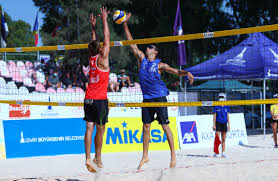 Beach volleyball is a team sport played by two teams of two players on a sand court divided by a net. Cev Confederation Europeenne De Volleyball
