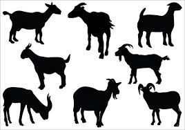 Black And White Goat Vector Goat Silhouette Clip Art Pack Silhouette Clip Art Animal Silhouette Horse Silhouette