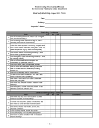 Fire extinguisher inspection report template. Quarterly Building Inspection Form