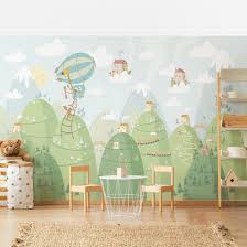 Vliestapete Kinderzimmer Wald Mit Hausern Und Tieren Fototapete Breit Vliestapete Kinderzimmer Tapeten Baby Tapeten