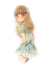 赤面 涙目 困り顔の女の子好き old anime girls with flowers anime