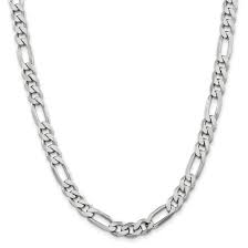 Sterling Silver 7.75mm Figaro Chain Necklace
