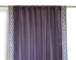 Often times because of this longer length it may be best to consider a track (where you can pull a string to draw drapes) as this may be the optimal way to open and close them easily. Buy Customizable Luxury Velvet Curtains With Greek Key Embroidery Amore Beaute