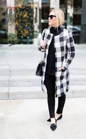 Black And White Plaid Jacket Black White Checkered Jacket White Jacket Outfit Black And White Jacket White Sweater Outfit