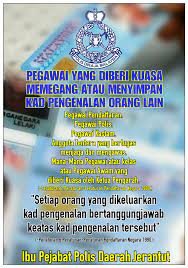 Nggak ada yang tau apabila dirinya sebetulnya udah lama menyimpan niat jahat kepadamu, terlebih obat tetes mata serta minuman bersoda itu harganya terjangkau serta gampang banget didapetin. Peringatan Menyimpan Kad Polis Daerah Jerantut Facebook