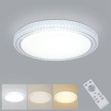 Amazon Com Led Ceiling Light Oowolf 40w 15 4 Inch 3000 6000k Dimmable Led Fixture Lamp Brightness Adjustable Ceiling Light With Remote For Bedroom Kitchen Living Room Balcony Stairways Home Improvement