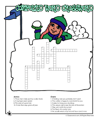 Winter Compound Words Crossword Puzzle Compound Words Winter Words Word Work Stations