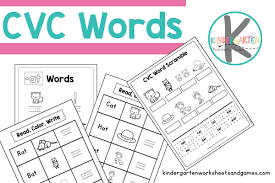 free cvc at word family worksheets pdf activity