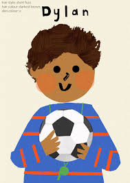 Football Boy Portrait Print- click to customise!