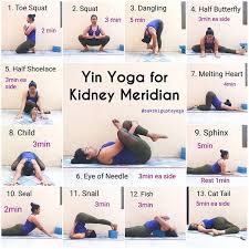 Yin Yoga Sequence For Kidney Meridian Kidney Meridian Represents Yin Side Of The Water Element According To Trad Yin Yoga Poses Yin Yoga Sequence Yin Yang Yoga