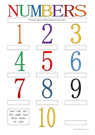 Help your child learn to write the names of the first ten numbers with this brightly colored worksheet. Numbers Number Words Worksheets Kids Math English Contextual Problems Integer And Answers Numbers 1 10 English Worksheets Worksheet Go Math Grade 5 Textbook Printable Integer Math Problems And Answers Math Word Puzzles