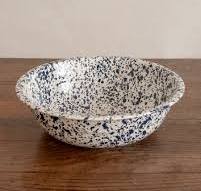 Indigo Splatterware Serving Bowl