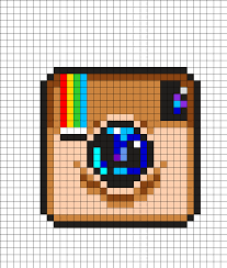 Instagram Logo By Thecreativepanda On Kandi Patterns Pixel Art Pattern Pixel Art Grid Pixel Art