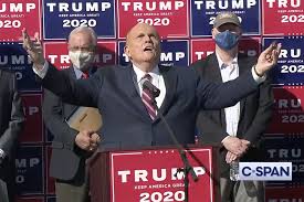 Instead, they suggested the coloured liquid could be a type of mascara or a liquid makeup applied to mr giuliani's sideburns, where hair turns grey more easily. Rudy Giuliani Incredulous At News That Election Called For Biden