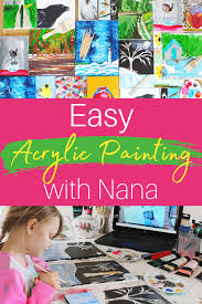 Make bubble paint flower hydrangeas from a piece of rainbow. Easy Acrylic Painting With Nana You Are An Artist