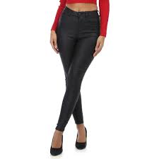 Livraison & retour gratuits en magasin. Pantalon Noir Enduit Effet Croco