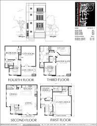 Four Story Townhouse Plan E3130 F1 1 Small House Floor Plans Townhouse Narrow Lot House Plans