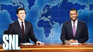 Cecily strong's outrageous judge jeanine broke colin jost on 'snl' music Weekend Update Colin Jost And Michael Che Switch Jokes Snl Youtube