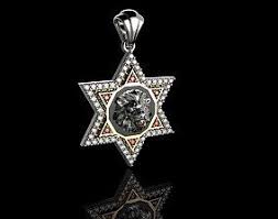 3d Print Model Star Of David Diamond Lion Pendant 3d Model Print Models Model