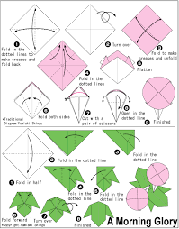 Origami Morning Glory Origami Flowers Origami Flowers Instructions Origami Paper Art