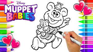 Disney Jr Muppet Babies Fozzie Coloring Page Muppet Babies Coloring Book Muppet Babies Coloring Books Coloring Pages