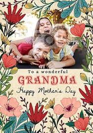 Flowers for grandma on mother's day. Grandma Wild Flowers Mother S Day Photo Card Funky Pigeon